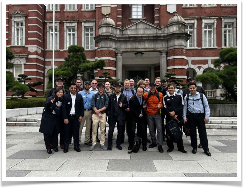 Team 35 group photo in Japan