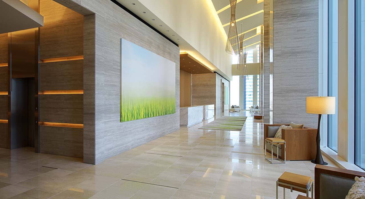 Hotel lobby and front desk