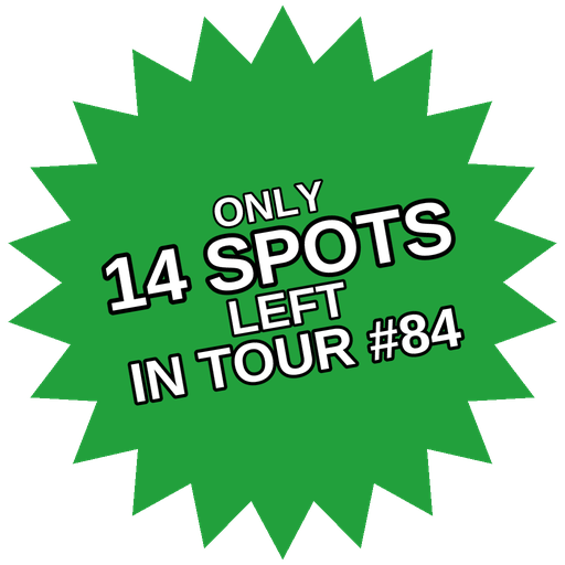 Only 14 spots left in tour #84